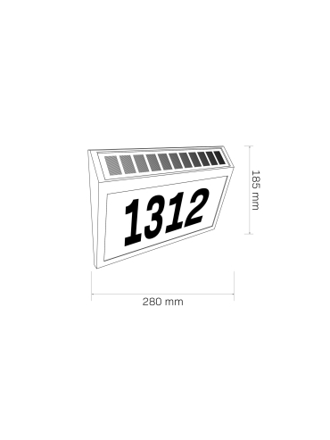 Kinkiet zewnętrzny NUMERO LED z numerem domu IP44 329493