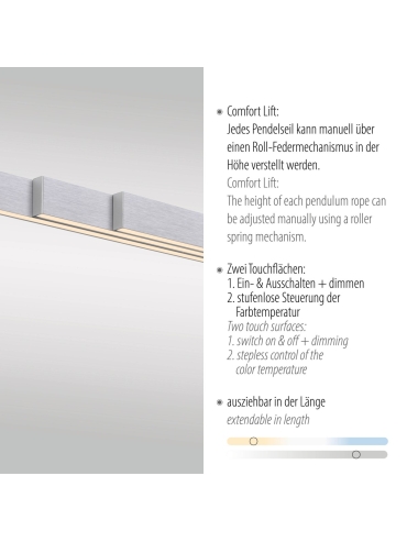 Lampa wisząca ADRIANA COMFORT LIFT 2598-95