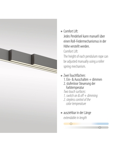 Lampa wisząca ADRIANA COMFORT LIFT 2598-13