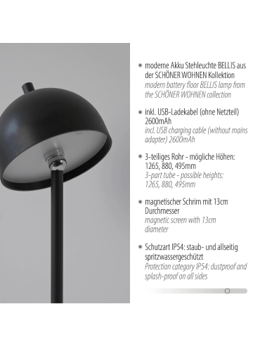Lampa podłogowa BELLIS IP54 19245-18