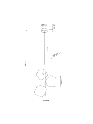 Lampa wisząca LAVA 11036