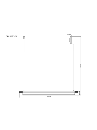 Lampa wisząca ARCUS DU31835/14W