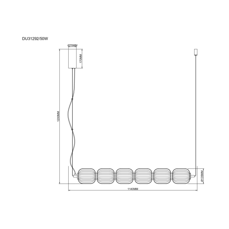 Lampa wisząca AKARI DU31292/50W