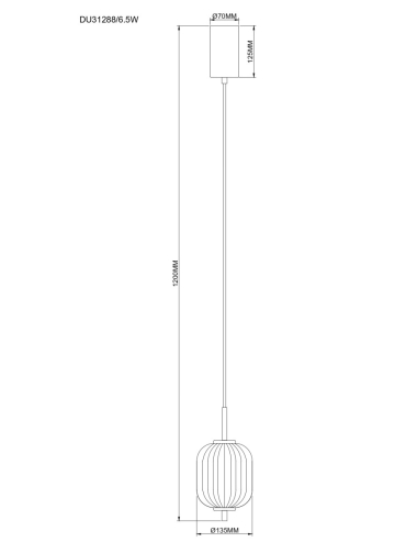 Lampa wisząca AKARI DU31288/6.5W