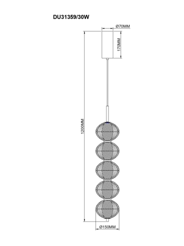 Lampa wisząca GALATEA DU31359/30W