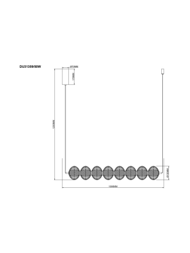 Lampa wisząca GALATEA DU31359/50W