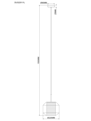 Lampa wisząca SOLIX DU32201/1L