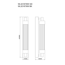 Kinkiet łazienkowy KALIA WL32187/8W/GD