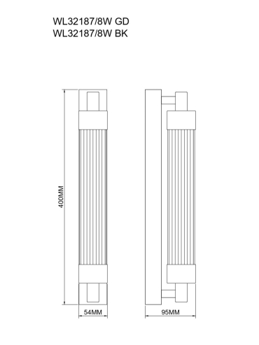 Kinkiet łazienkowy KALIA WL32187/8W/GD
