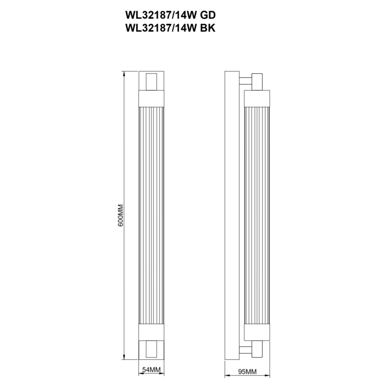 Kinkiet KALIA WL32187/14W/BK