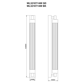 Kinkiet KALIA WL32187/14W/BK