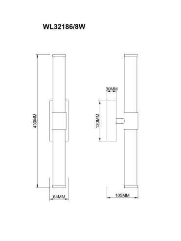 Kinkiet EDDIE WL32186/8W