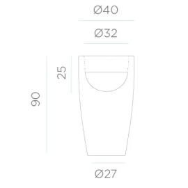 Doniczka LED BAMBU 90 IP54+RGB 3286