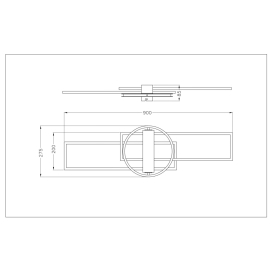 Lampa sufitowa DUATRO C230624203B