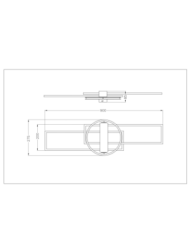Lampa sufitowa DUATRO C230624203B