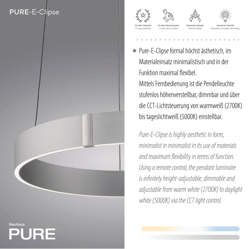 Lampa wisząca PURE E-CLIPSE LED CCT 2560-95