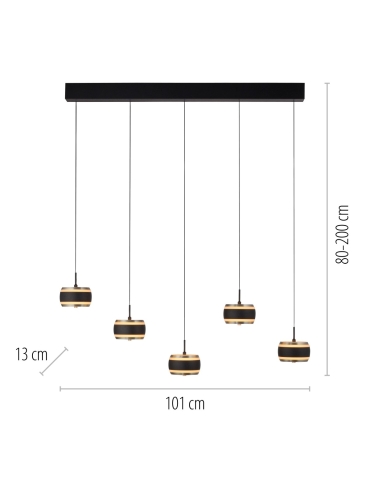 Lampa wisząca PURE FALLING RINGS 2504-18