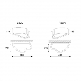 Kinkiet ATEGO 40 Biała