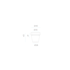 Doniczka LED MAGNOLIA 45 IP65 3330