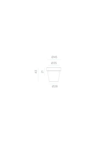 Doniczka LED MAGNOLIA 45 IP65 3330