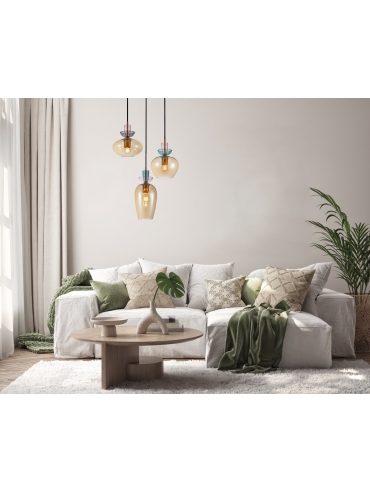 Lampa wisząca Fanda PND-31882-3A-GD-AMB