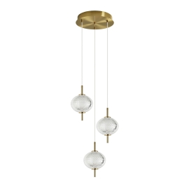 Lampa wisząca Corado PND-81418-3-BK-GD