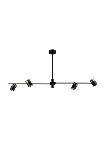 Lampa wisząca Elice PND-58892-4-BK-BRO