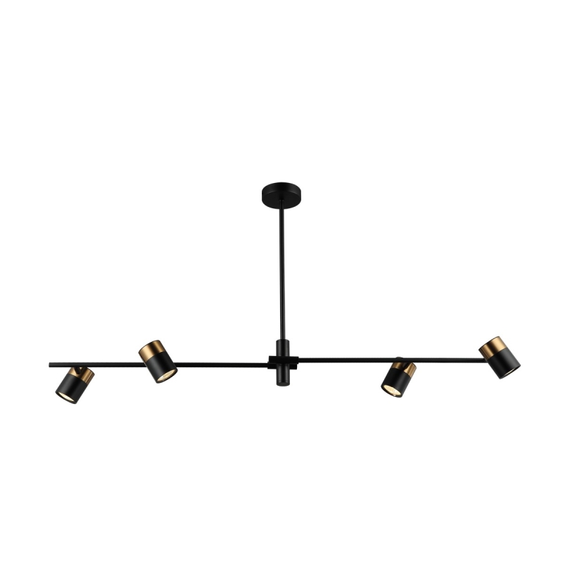 Lampa wisząca Elice PND-58892-4-BK-BRO
