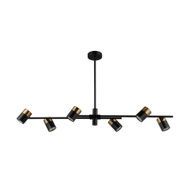 Lampa wisząca Elice PND-58892-6-BK-BRO