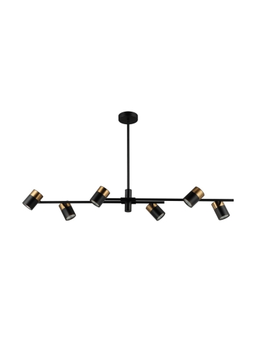 Lampa wisząca Elice PND-58892-6-BK-BRO