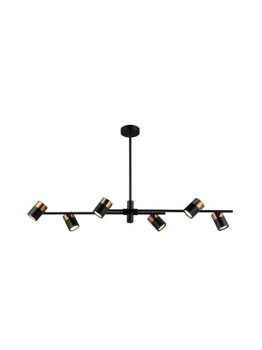 Lampa wisząca Elice PND-58892-6-BK-BRO