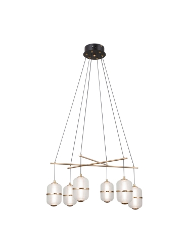 Lampa wisząca Alani PND-34375-6-BK