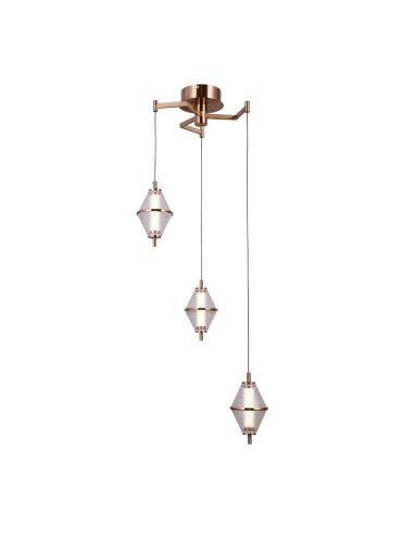 Lampa wisząca Fuente PND-34395-3-HBR