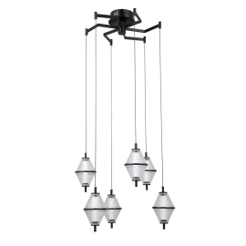 Lampa wisząca Fuente PND-34395-6-BK