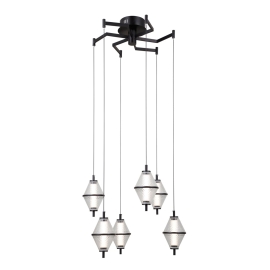 Lampa wisząca Fuente PND-34395-6-BK