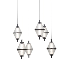 Lampa wisząca Fuente PND-34395-6-BK