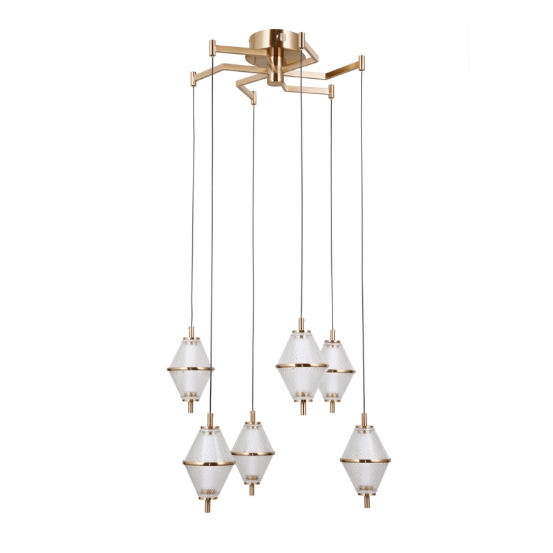 Lampa wisząca Fuente PND-34395-6-HBR