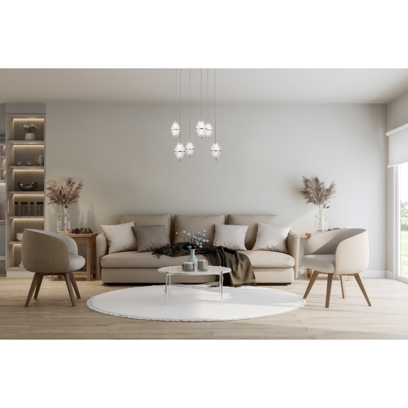 Lampa wisząca Fuente PND-34395-6-HBR
