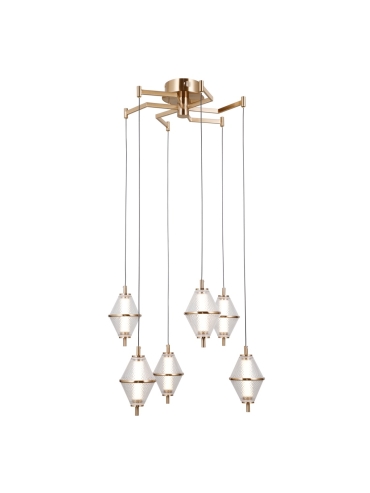 Lampa wisząca Fuente PND-34395-6-HBR