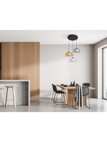 Lampa wisząca Ainale PND-54637-3-BK-SG