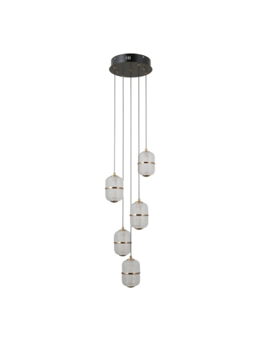 Lampa wisząca Alani PND-34375-5-BK