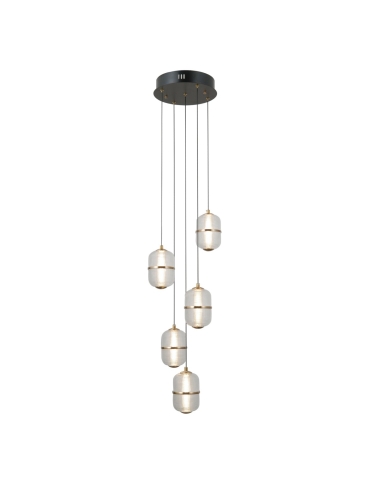Lampa wisząca Alani PND-34375-5-BK