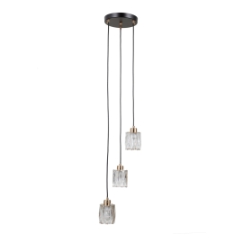 Lampa wisząca Torno PND-40813-3R-BK-HBR