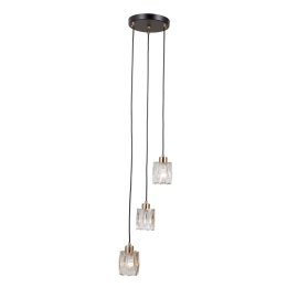 Lampa wisząca Torno PND-40813-3R-BK-HBR