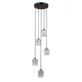 Lampa wisząca Torno PND-40813-5R-BK-HBR