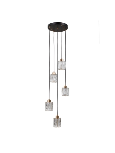 Lampa wisząca Torno PND-40813-5R-BK-HBR