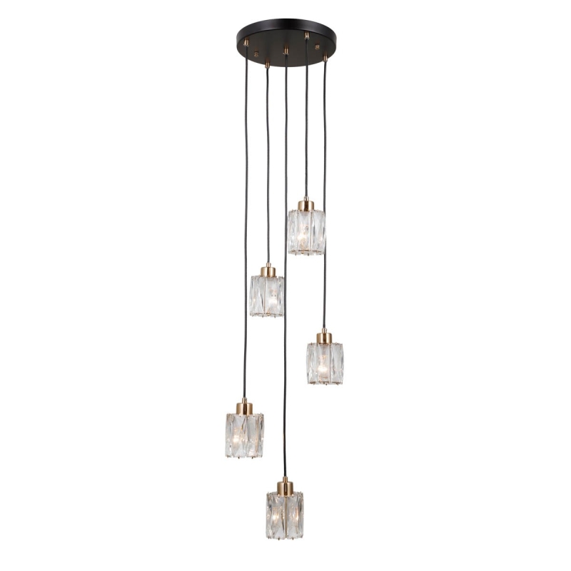 Lampa wisząca Torno PND-40813-5R-BK-HBR