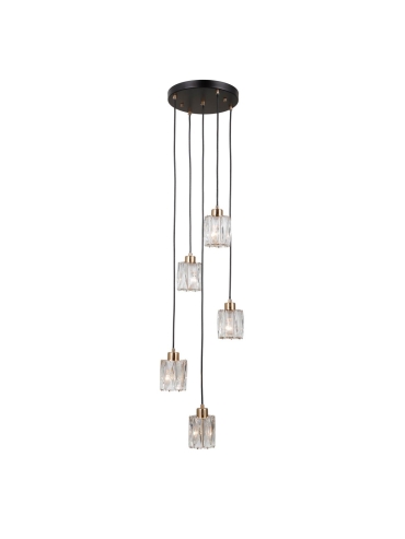 Lampa wisząca Torno PND-40813-5R-BK-HBR
