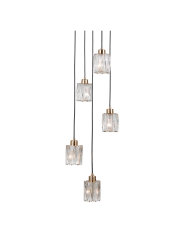 Lampa wisząca Torno PND-40813-5R-BK-HBR