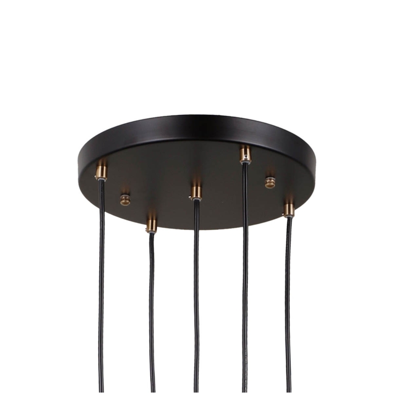 Lampa wisząca Torno PND-40813-5R-BK-HBR